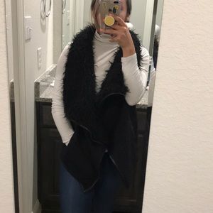 Black Vest | Fuzzy Vest | Medium
